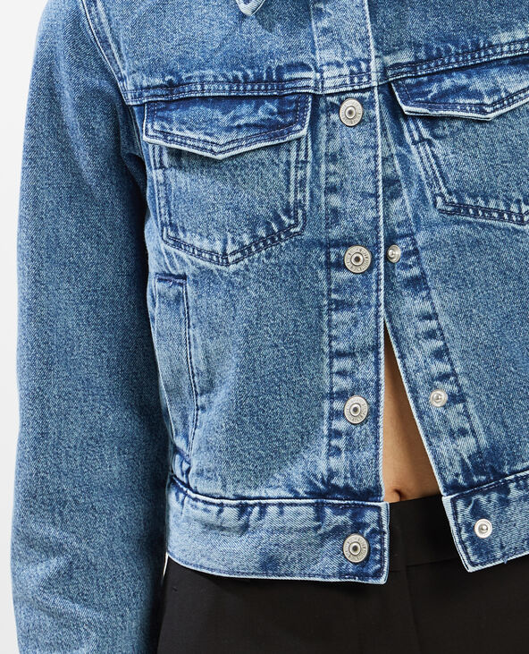 Veste courte en jean bleu - Pimkie