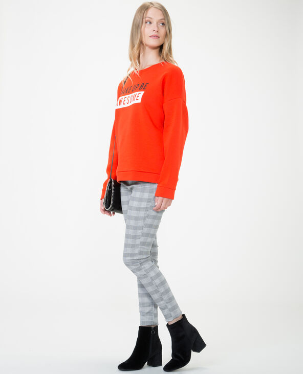 Sweat à message rouge - Pimkie