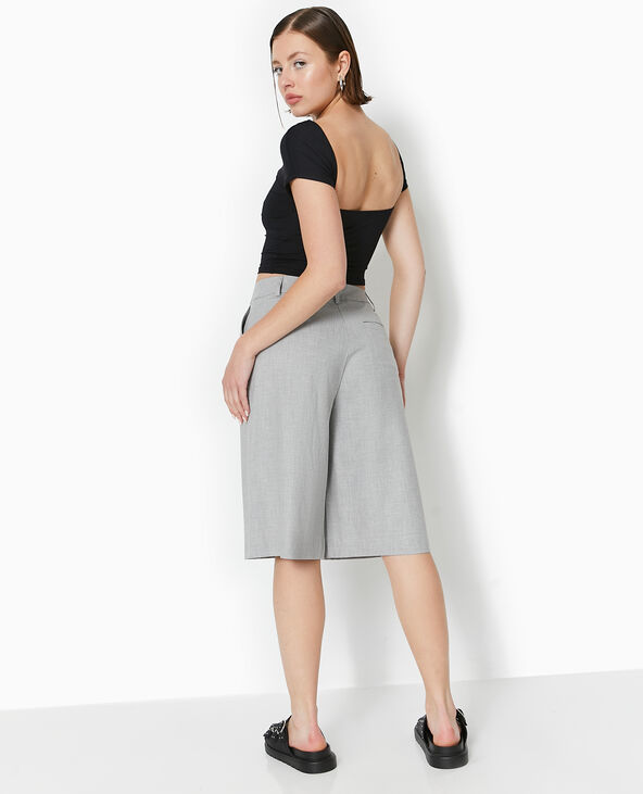 Bermuda city long et large gris clair - Pimkie
