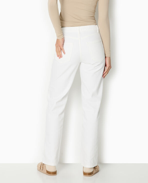 Jean droit taille regular blanc - Pimkie