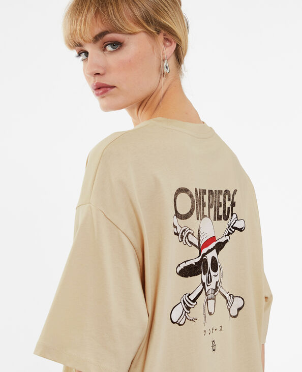 T-shirt oversize One Piece beige - Pimkie