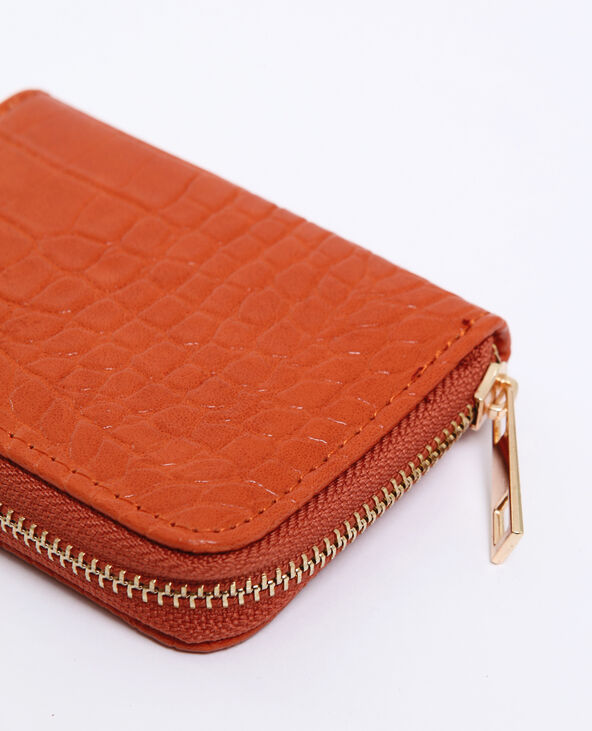 Porte-monnaie croco camel - Pimkie