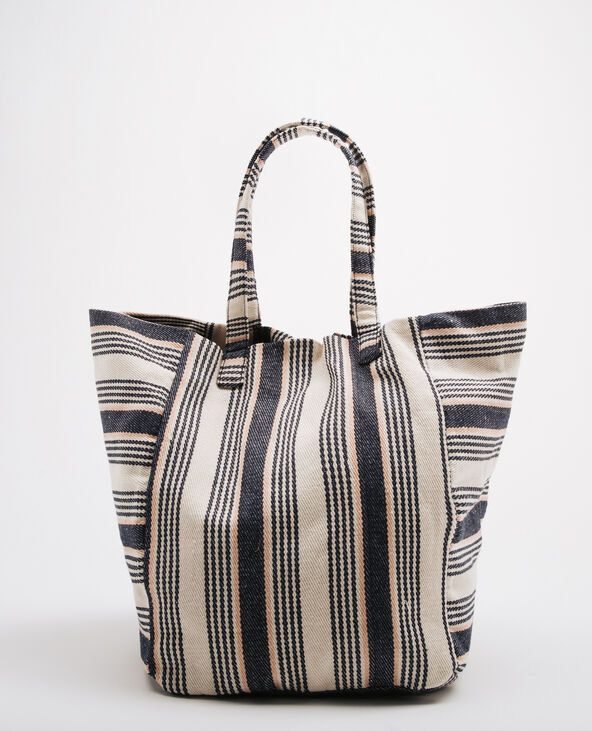 Sac cabas en toile bleu marine - Pimkie
