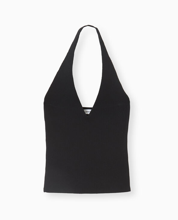 Top dos-nu en maille noir - Pimkie