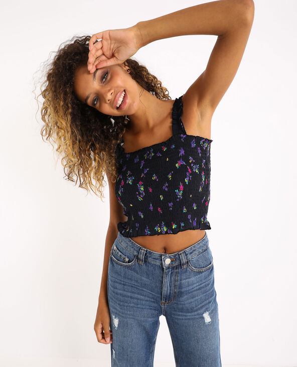 Forever 21 smocked crop top hot sale