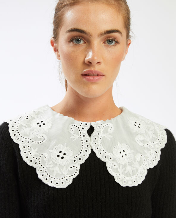 Pull à col claudine crochet noir - Pimkie