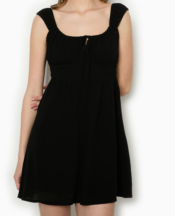 Robe bretelles encolure empire noir - Pimkie