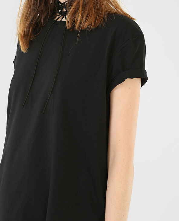 T-shirt long basique noir - Pimkie