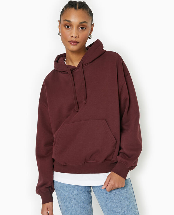 Sweat capuche avec poche devant violet - Pimkie
