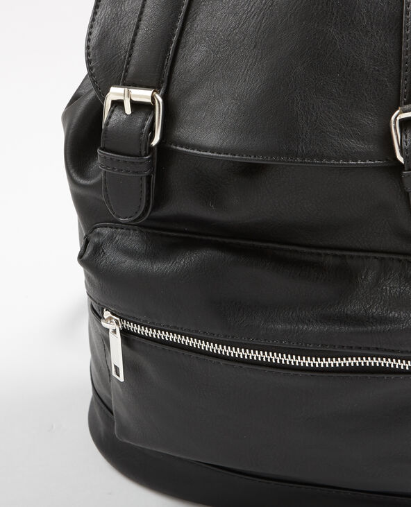 Sac à dos simili cuir noir - Pimkie
