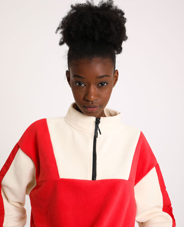 Sweat polaire rouge - Pimkie