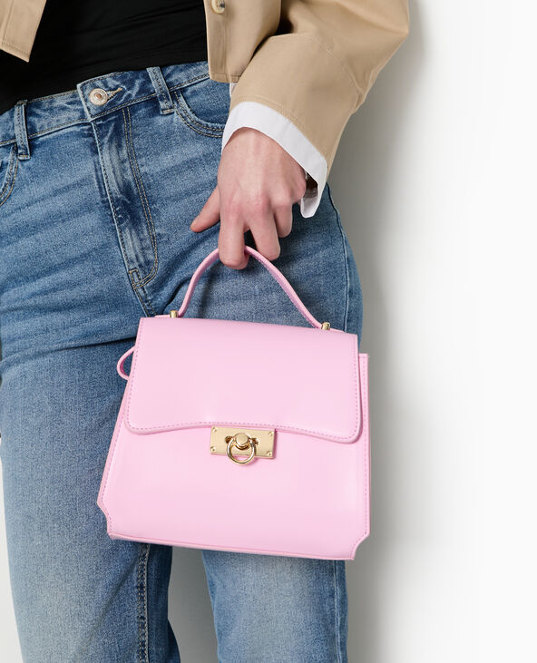 Sac boxy avec poignée et bandoulière Rose poudré - Pimkie