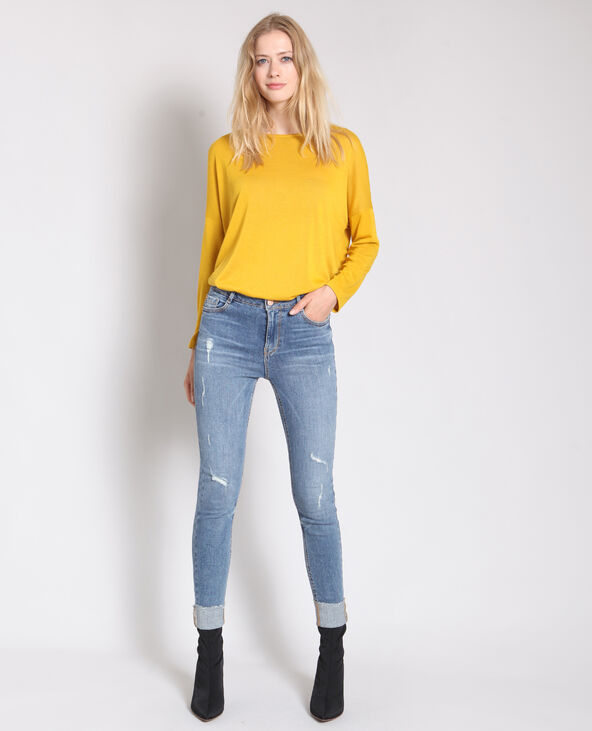 T-shirt à manches longues jaune ocre - Pimkie