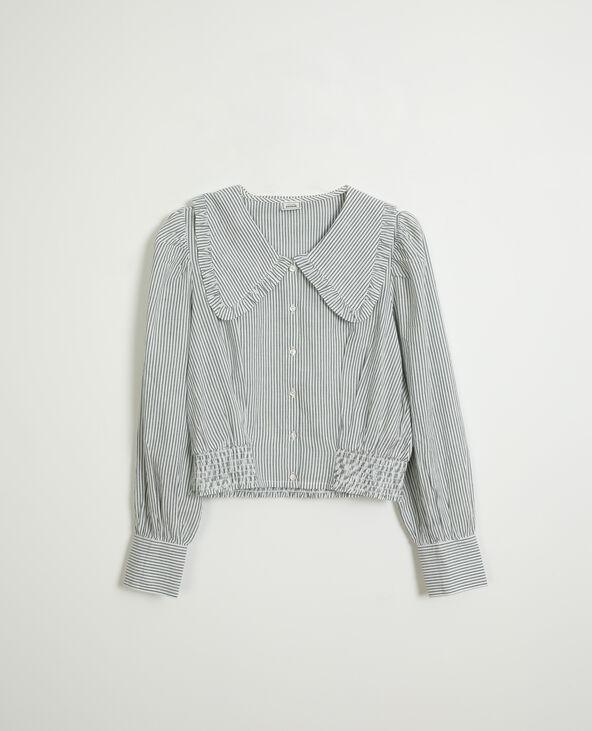 Chemise à grand col blanc - Pimkie