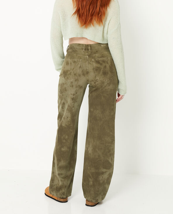 Jean wide taille haute effet dirty taupe - Pimkie