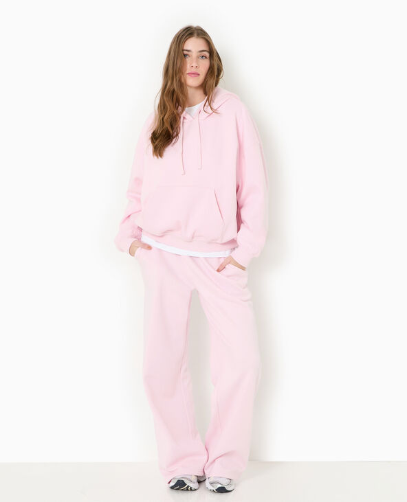 Pantalon de jogging droit en molleton rose - Pimkie