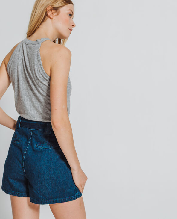 Crop top sans manches gris chiné - Pimkie