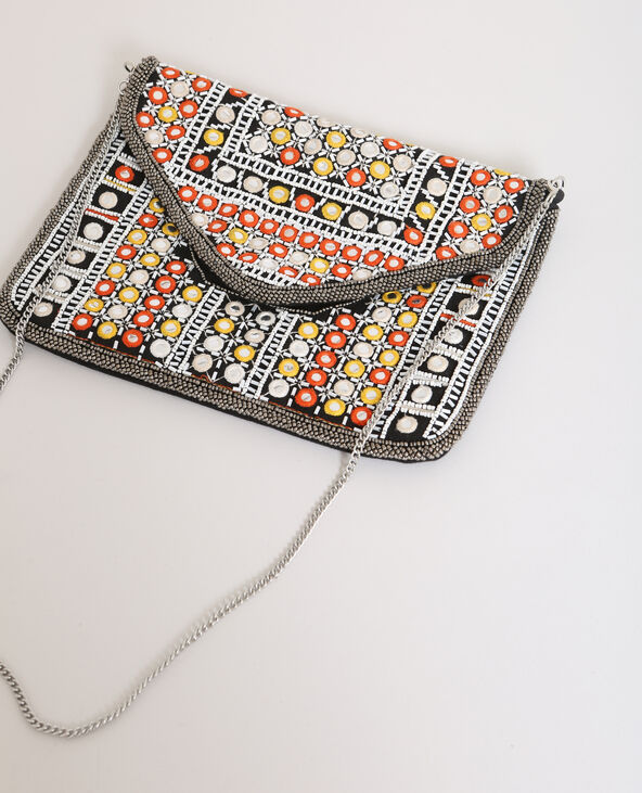 Sac pochette à perles noir - Pimkie