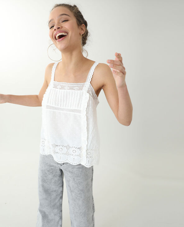 Top dentelle blanc - Pimkie