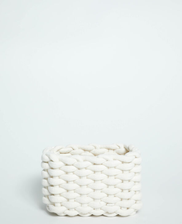 Petite box de rangement tressée blanc - Pimkie
