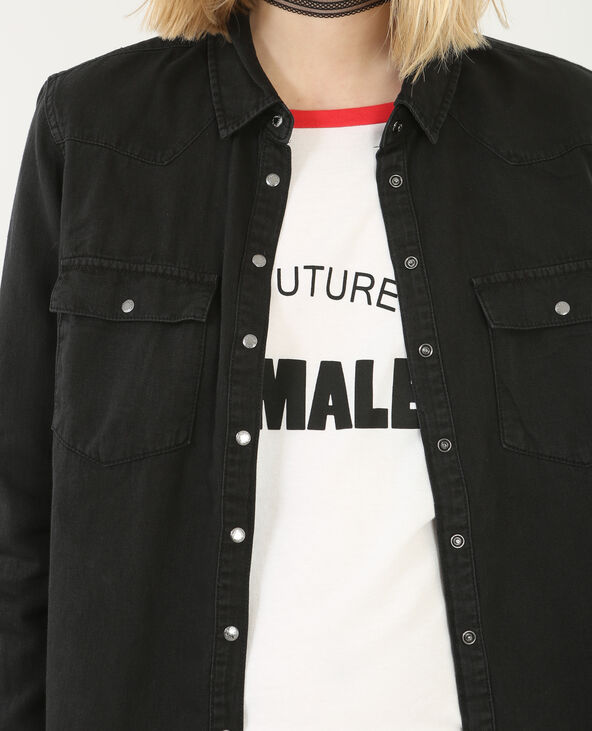 Chemise jean noir - Pimkie