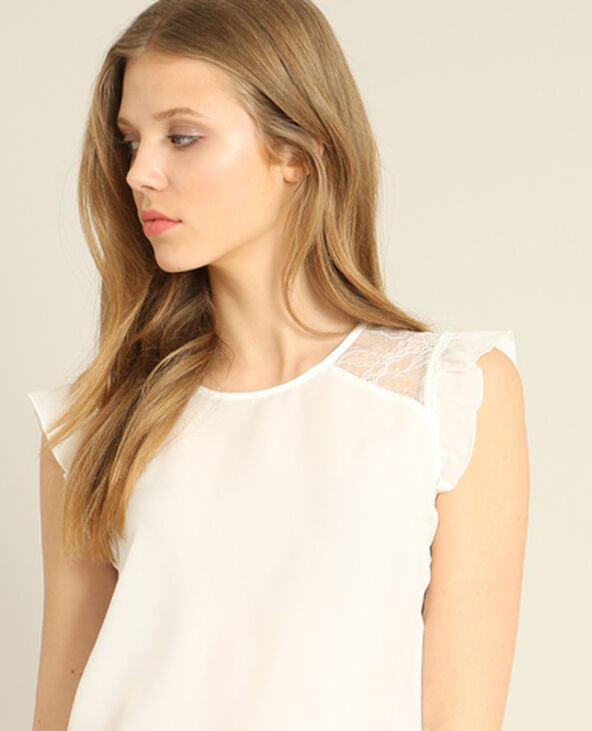 Blouse à dentelle blanc - Pimkie