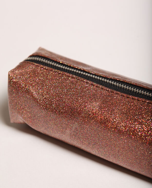 Trousse pailletée corail - Pimkie