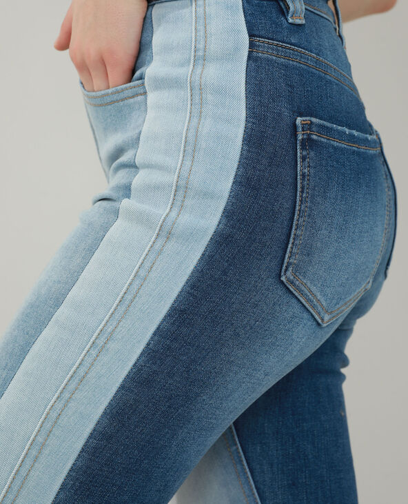Jean skinny high waist bicolore bleu - Pimkie