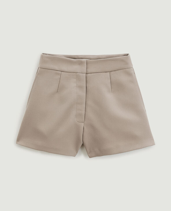 Short taille haute tissu texturé marron - Pimkie