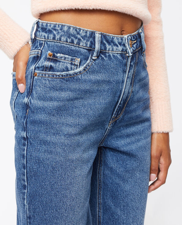 Jean mom taille haute bleu marine - Pimkie
