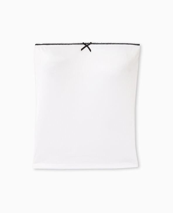 Top bustier avec petit nœud blanc - Pimkie