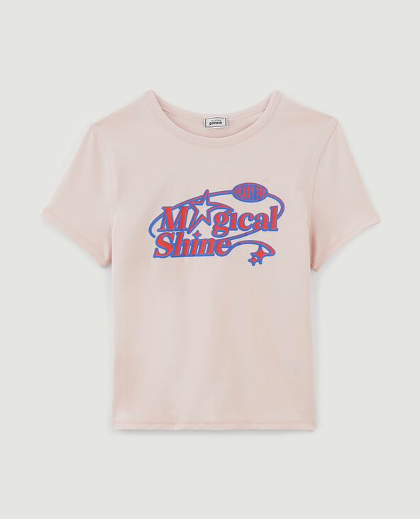T-shirt cropped blanc - Pimkie