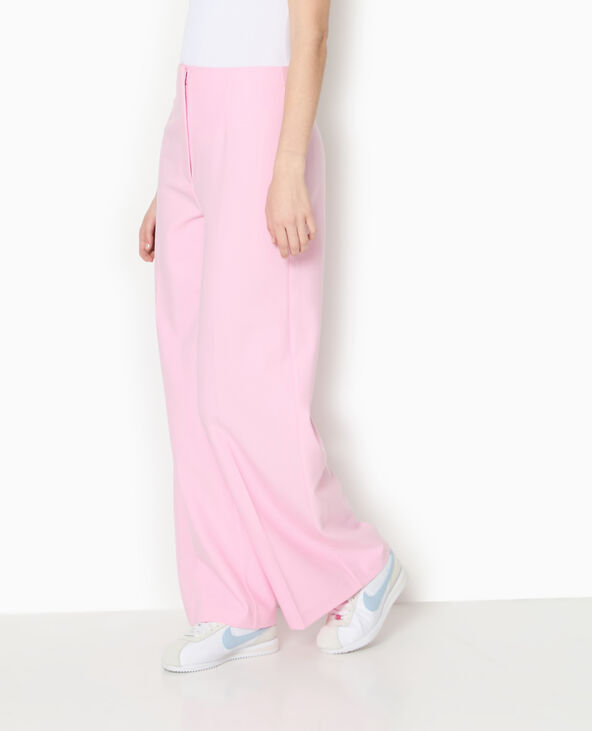 Pantalon large avec pinces rose - Pimkie