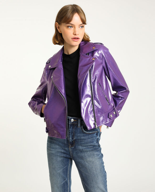 Blouson biker bordeaux - Pimkie