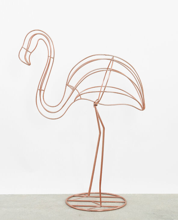 Flamant rose métal cuivré - Pimkie