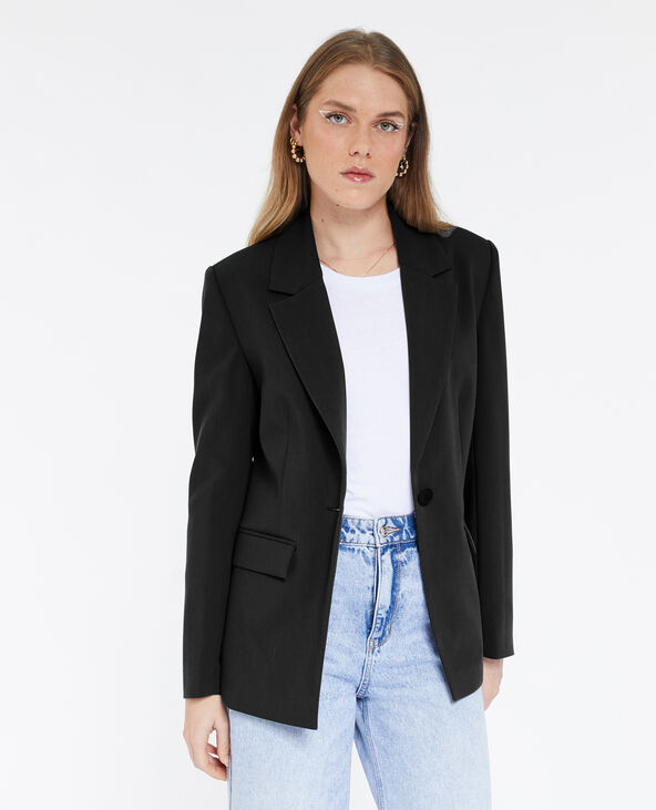 Veste blazer 1 bouton gris foncé - Pimkie