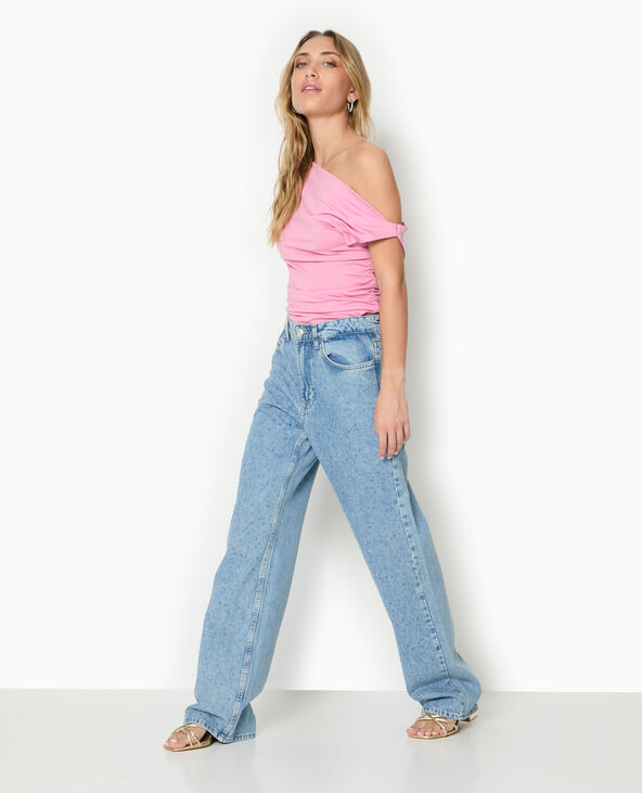 Top bénitier avec fronces côtés rose - Pimkie