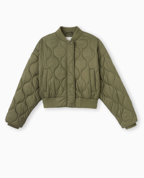 Blouson matelassé forme bombers vert kaki - Pimkie