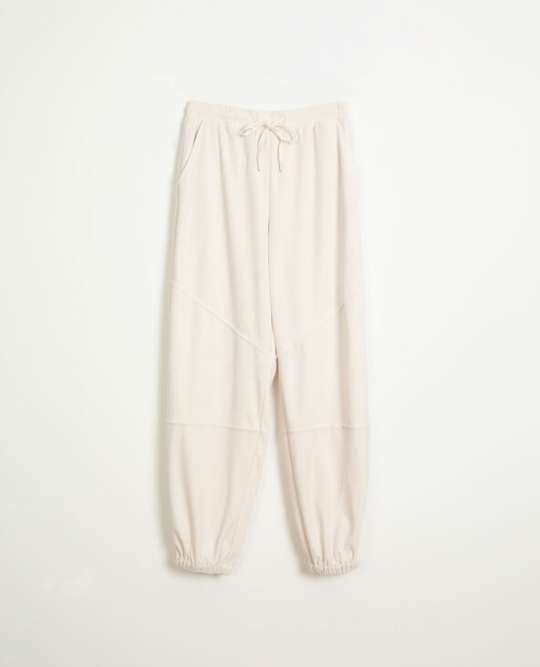 Pantalon de jogging velours blanc - Pimkie