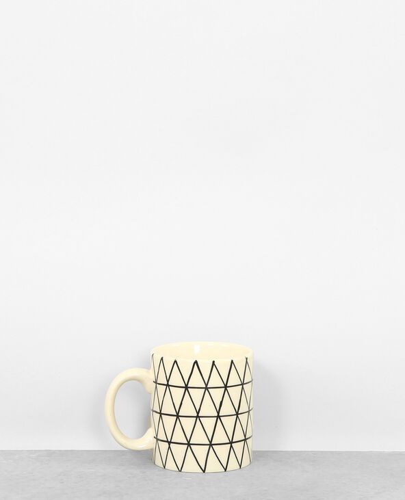 Mug à imprimé géométrique blanc - Pimkie