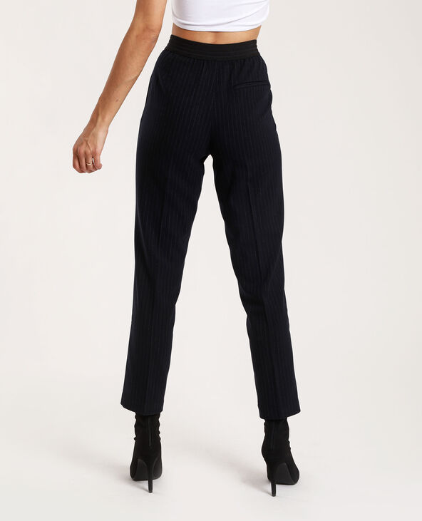 Pantalon à rayures bleu marine - Pimkie
