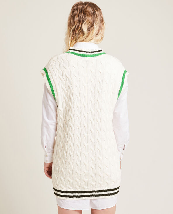 Robe pull sans manches blanc - Pimkie