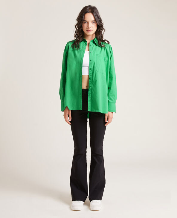 Chemise oversize manches longues vert - Pimkie