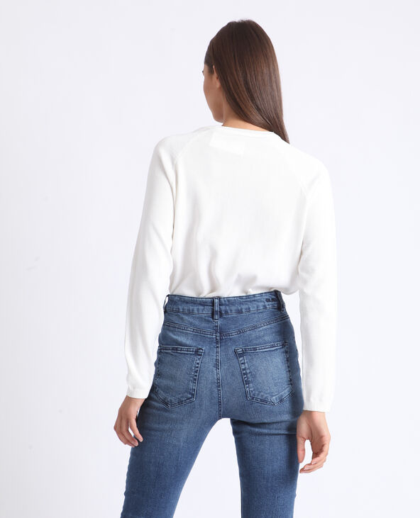 Pull à torsades blanc - Pimkie