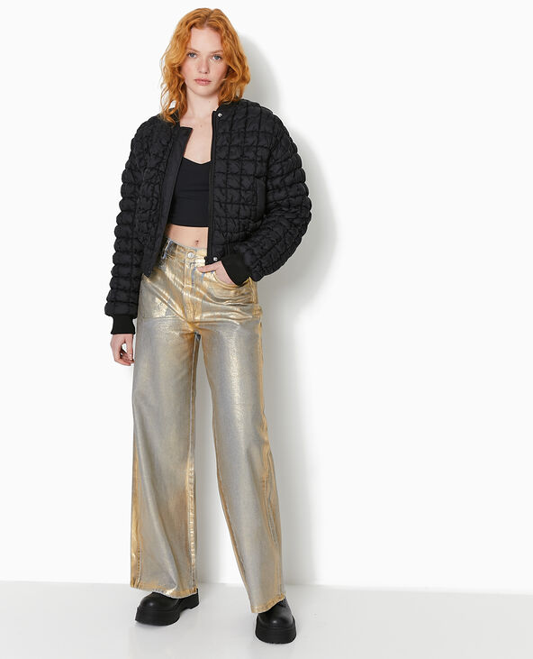 Blouson matelassé forme bombers noir - Pimkie