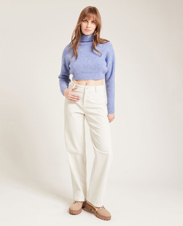 Pantalon droit en velours côtelé blanc - Pimkie