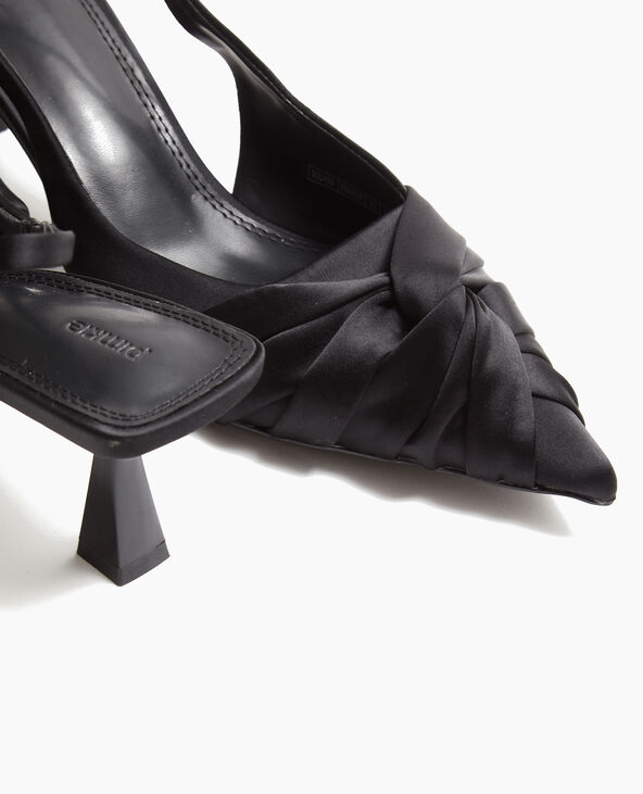 Escarpins en satin bouts pointus talons ouverts Pimkie