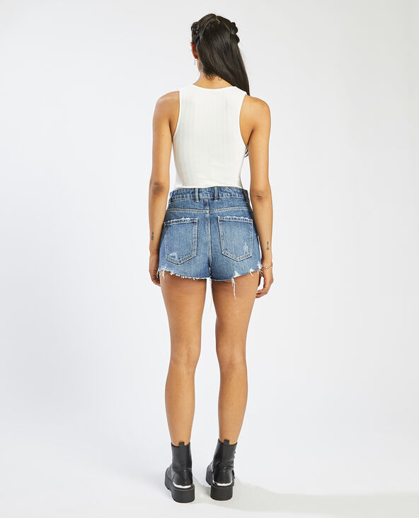 Body col V maille texturée blanc - Pimkie