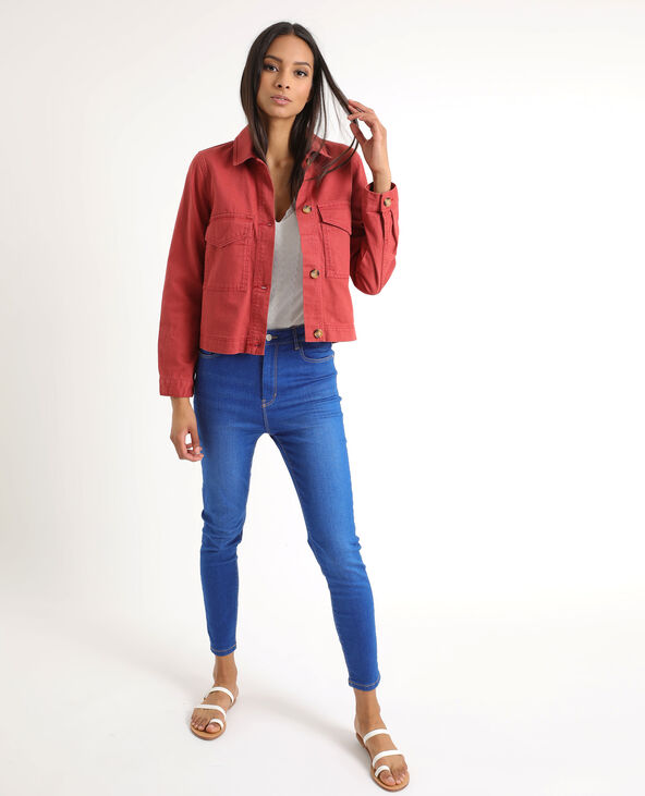 Veste droite bordeaux - Pimkie
