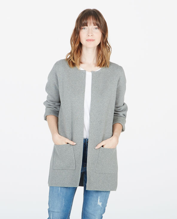 Gilet à col bateau gris chiné - Pimkie